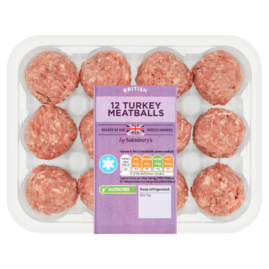 Sainsbury's Fresh British Turkey Meatballs x12 400g