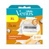 Gillette Venus Comfortglide Coconut razor blade refills pack of 6 (British brand)