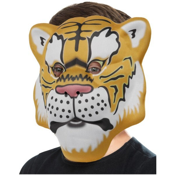 Smiffys tiger mask yellow black EVA foam, UK version