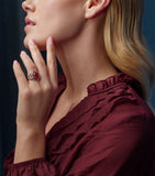Boodles yellow gold diamond and ruby Palace ring - British product