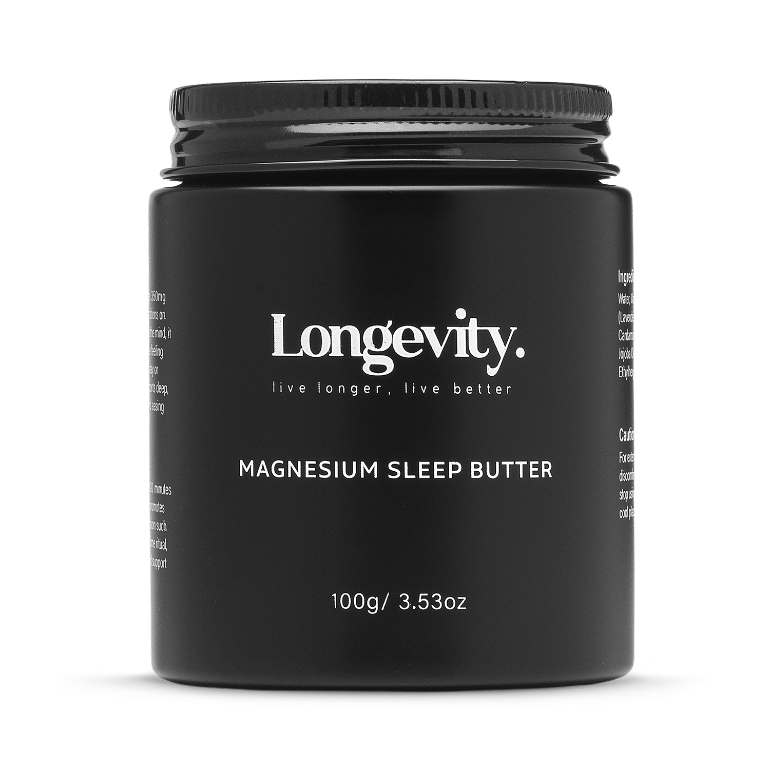 Longevity magnesium sleep butter, (British brand)