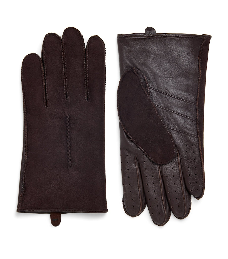 Dents Pembrey touchscreen leather gloves, imported from the UK