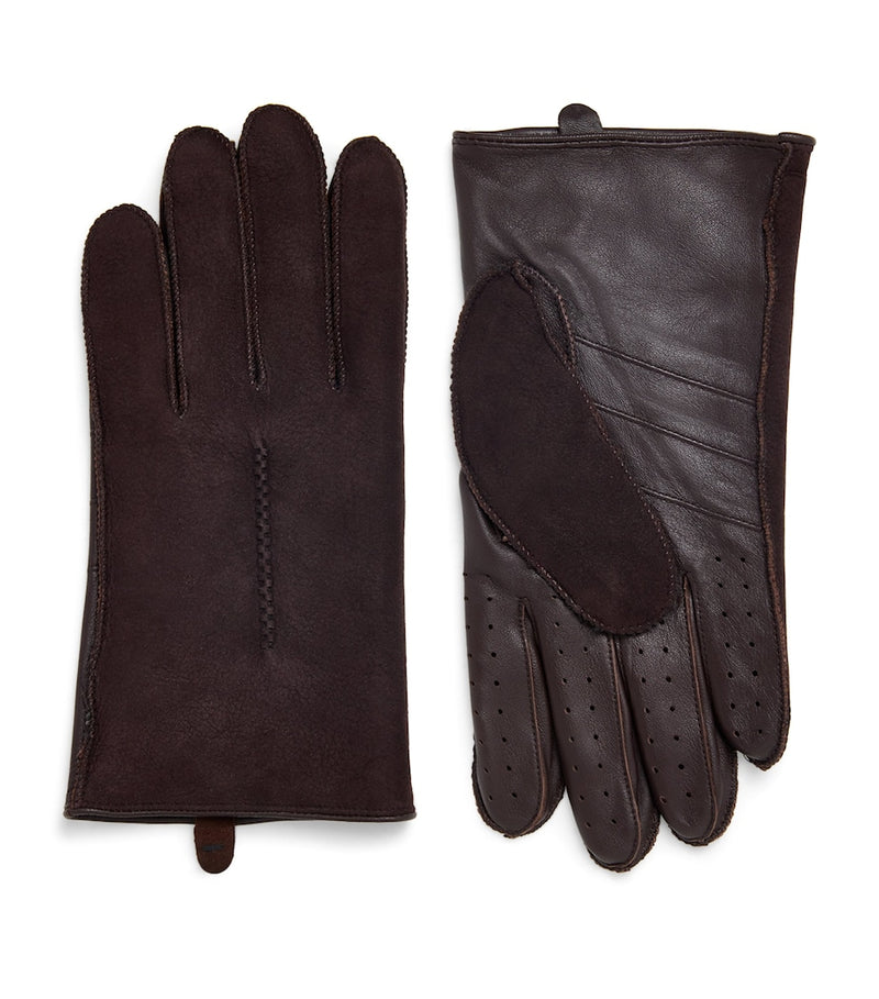 Dents Pembrey touchscreen leather gloves, imported from the UK