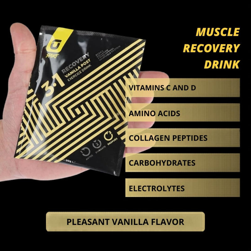 Recuperation muscle recovery powder vanilla 12 sachets (British brand)