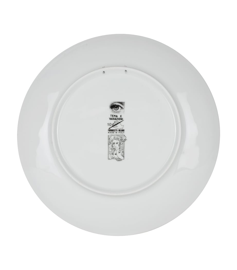Fornasetti Tema e Variazioni No. 10 wall plate 26cm, imported from the UK