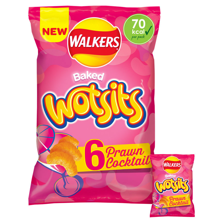 Walkers Wotsits Prawn Cocktail Multipack Snacks Crisps