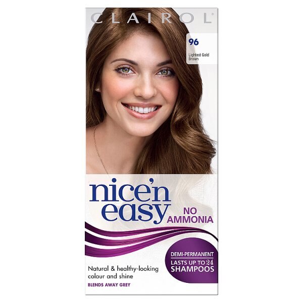 Clairol Nice'n Easy No Ammonia Hair Dye, 76 Light Gold Brown GOODS Superdrug 96 Lightest Golden Brown  