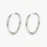 MUCHV silver hoop earrings 24mm, UK version