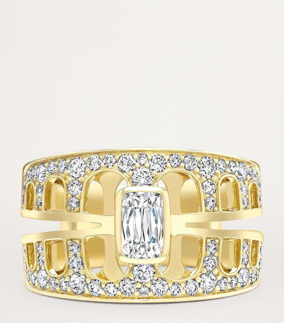 Boodles Perspective ring in 18kt yellow gold with diamonds, UK version