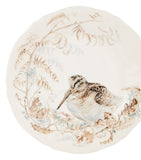 Gien Sologne dessert plate with woodland animal and leaf design, UK version