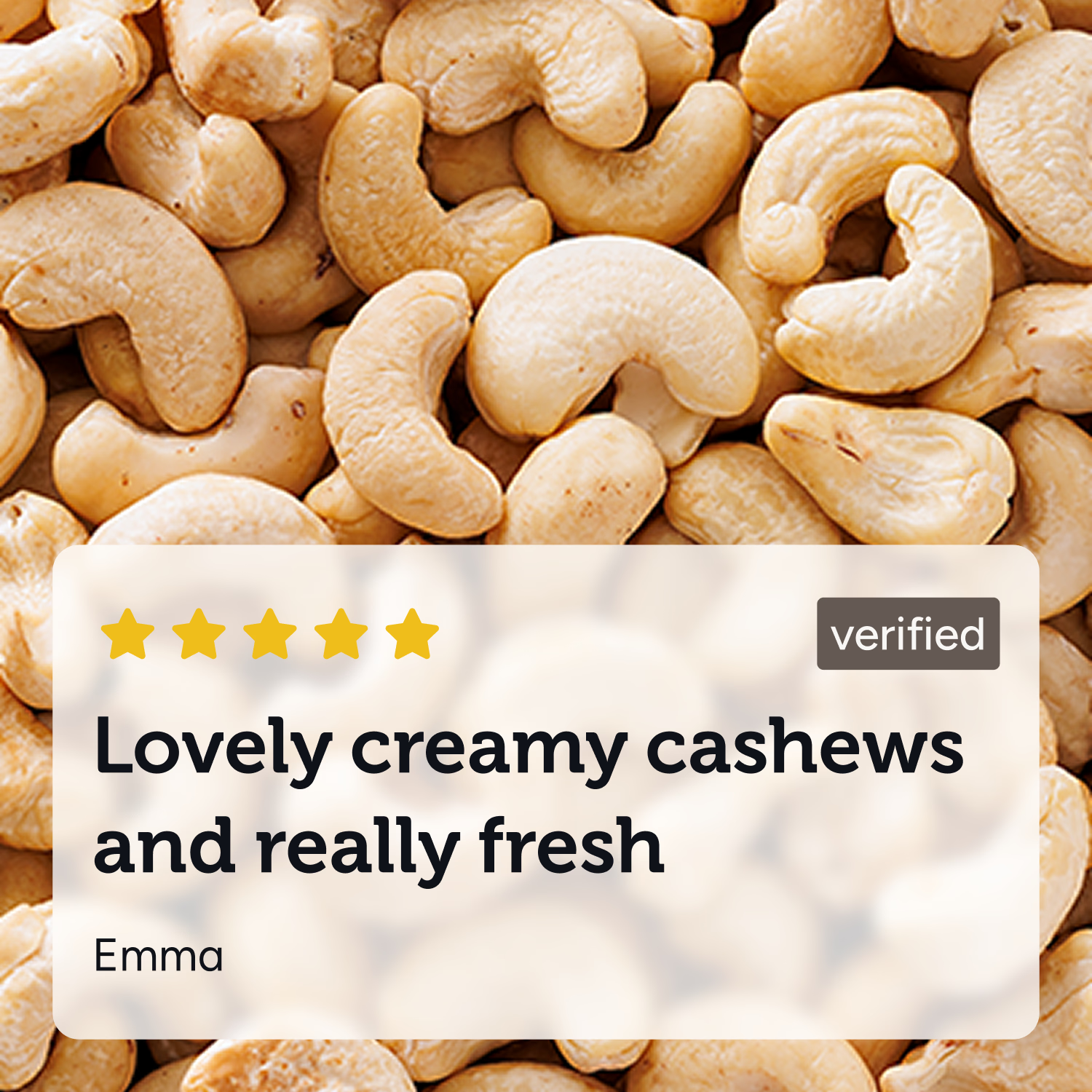 Holland & Barrett cashew nuts whole 400g, imported from the UK