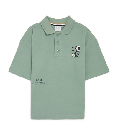 Harrods BOSS Kidswear Cotton Logo Polo Shirt (4-16 Years)- Buy online at McGrocer