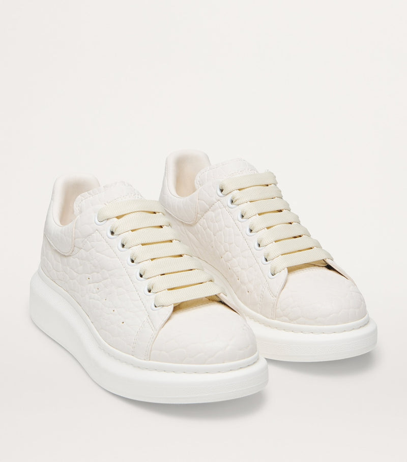 McQueen leather oversized sneakers with platform sole, imported from the UK