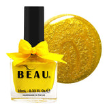 Beau Polish gold jelly nail polish 10ml, British product