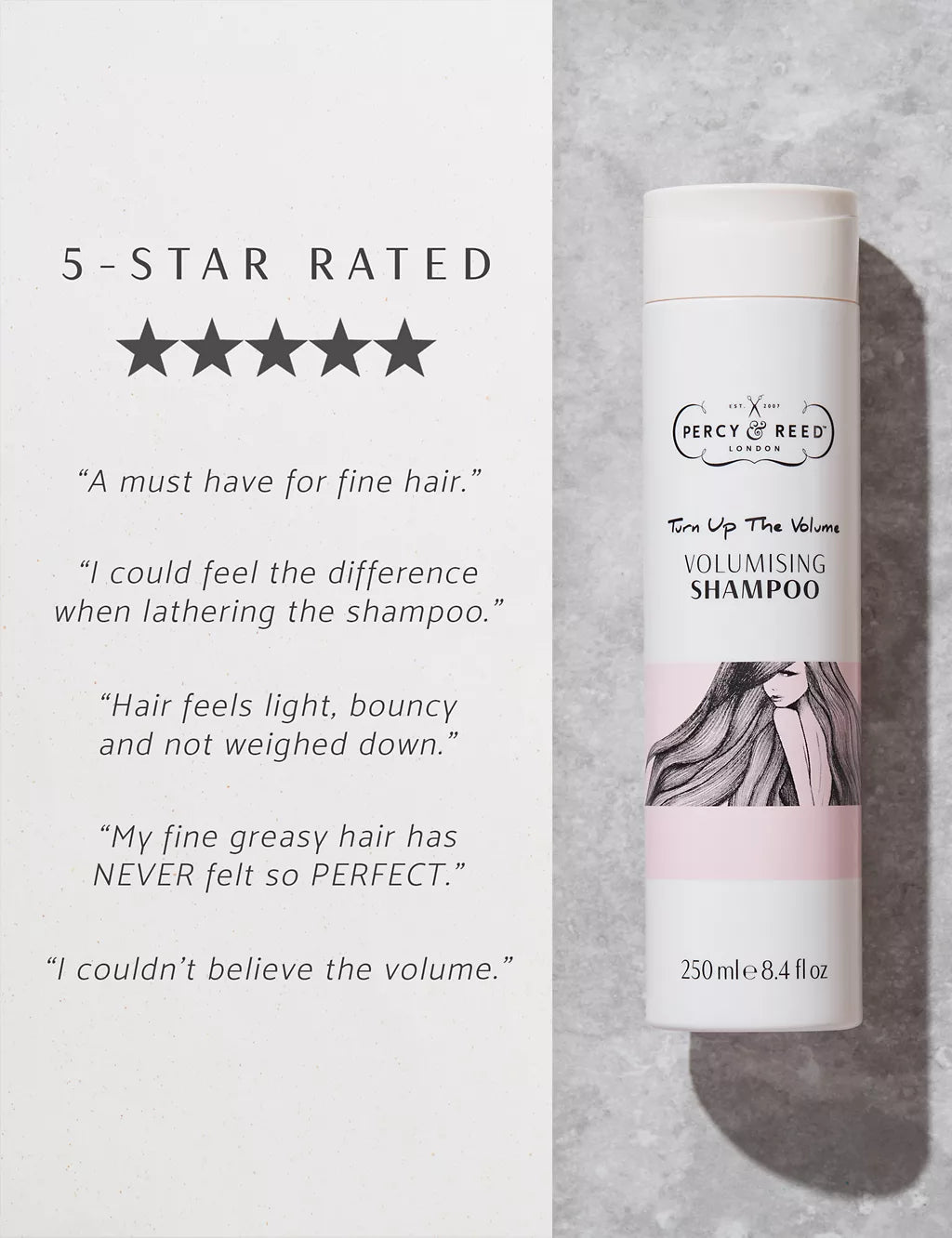 Turn Up The Volume Volumising Shampoo 250ml Haircare & Styling M&S   