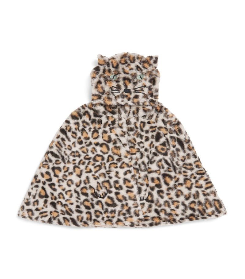 Rockahula fluffy leopard cape for ages 3-10 years, imported from the UK