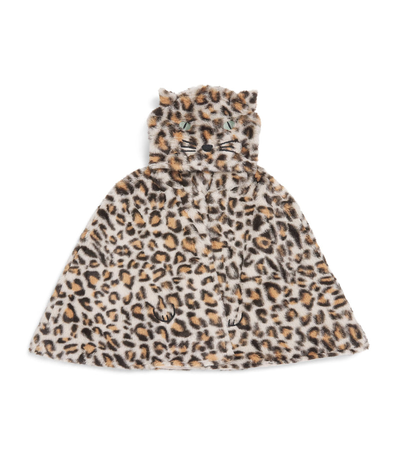 Rockahula fluffy leopard cape for ages 3-10 years, imported from the UK