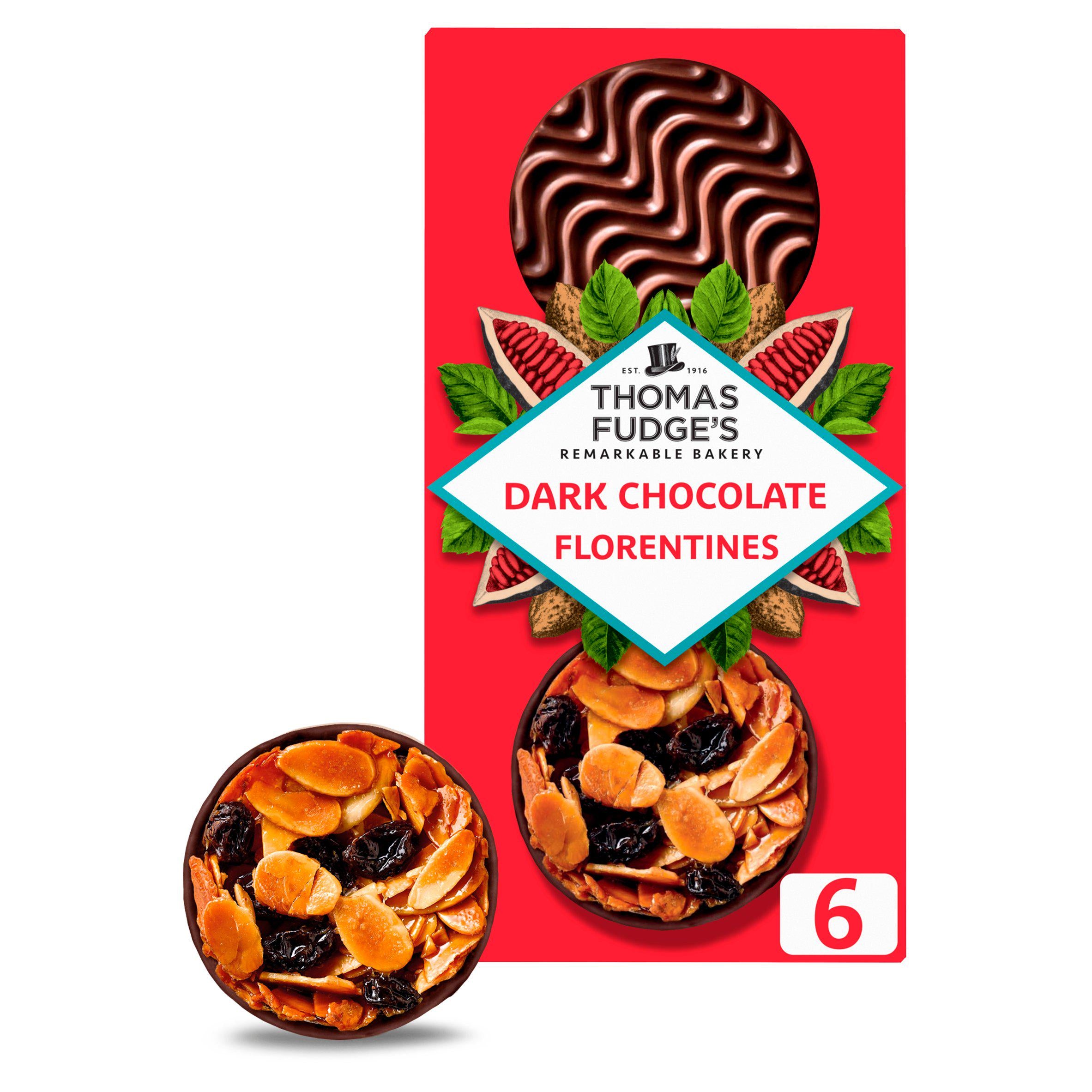 Thomas Fudge's Dark Chocolate Florentines GOODS Sainsburys   