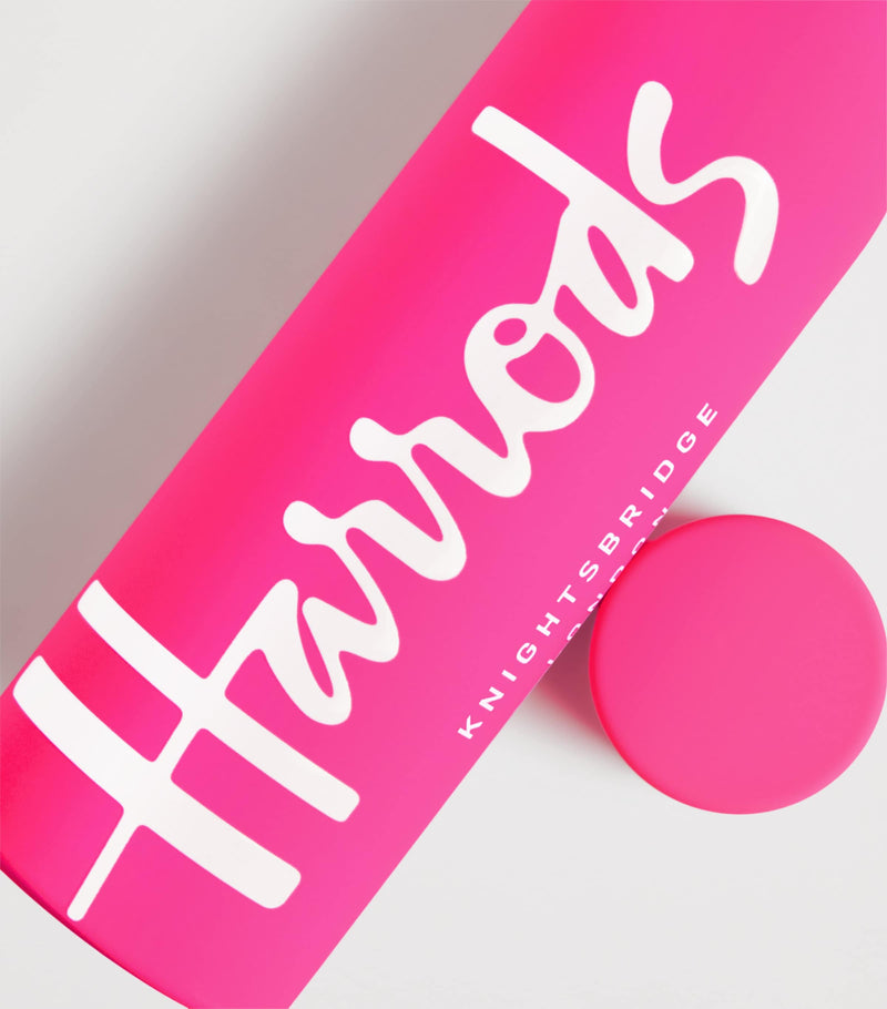 Harrods Logo metal water bottle with non-slip sleeve, UK version