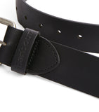 Barbour leather belt with matte finish, 4cm width (British brand)