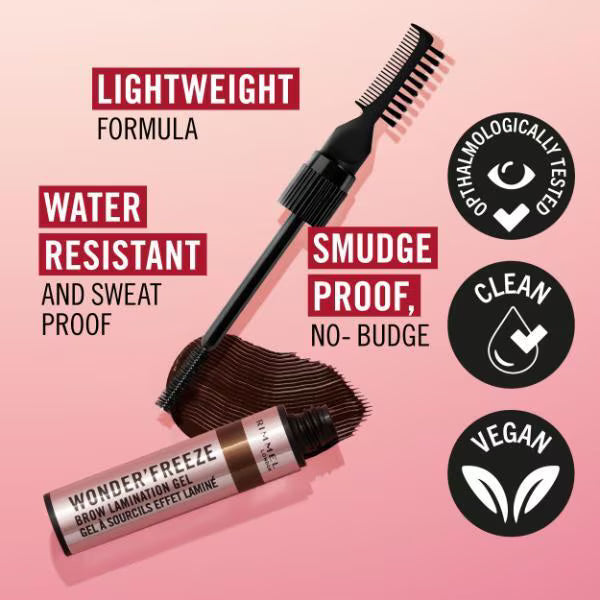 Rimmel brow lamination gel deep brown, imported from the UK