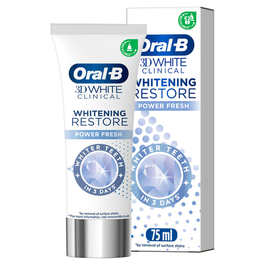 Oral-B 3D White Clinical Whitening Restore Power Fresh Toothpaste 70ml GOODS Sainsburys   