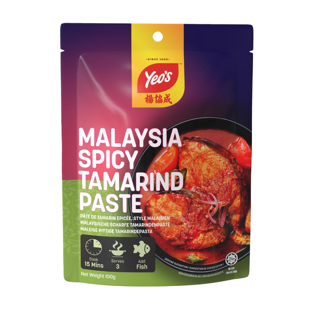 Yeo's spicy tamarind cooking paste, imported from the UK