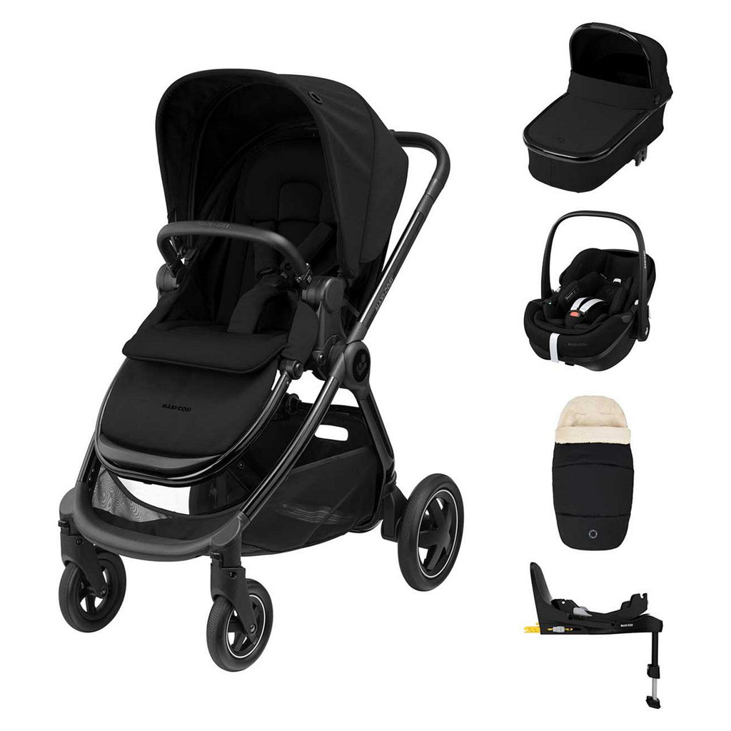 Maxi-Cosi Adorra Luxe with Pebble 360 Pro & Base Travel System Twillic Black