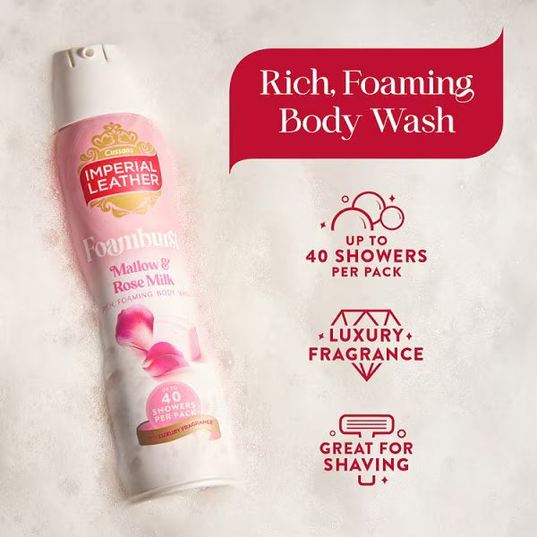Imperial Leather Mallow Cherry Foamburst shower gel 200ml, imported from the UK