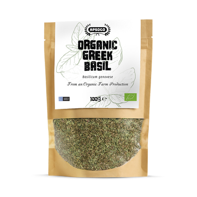 Holland & Barrett APSOGO Organic Dried Basil from Greece - 100g- Buy online at McGrocer