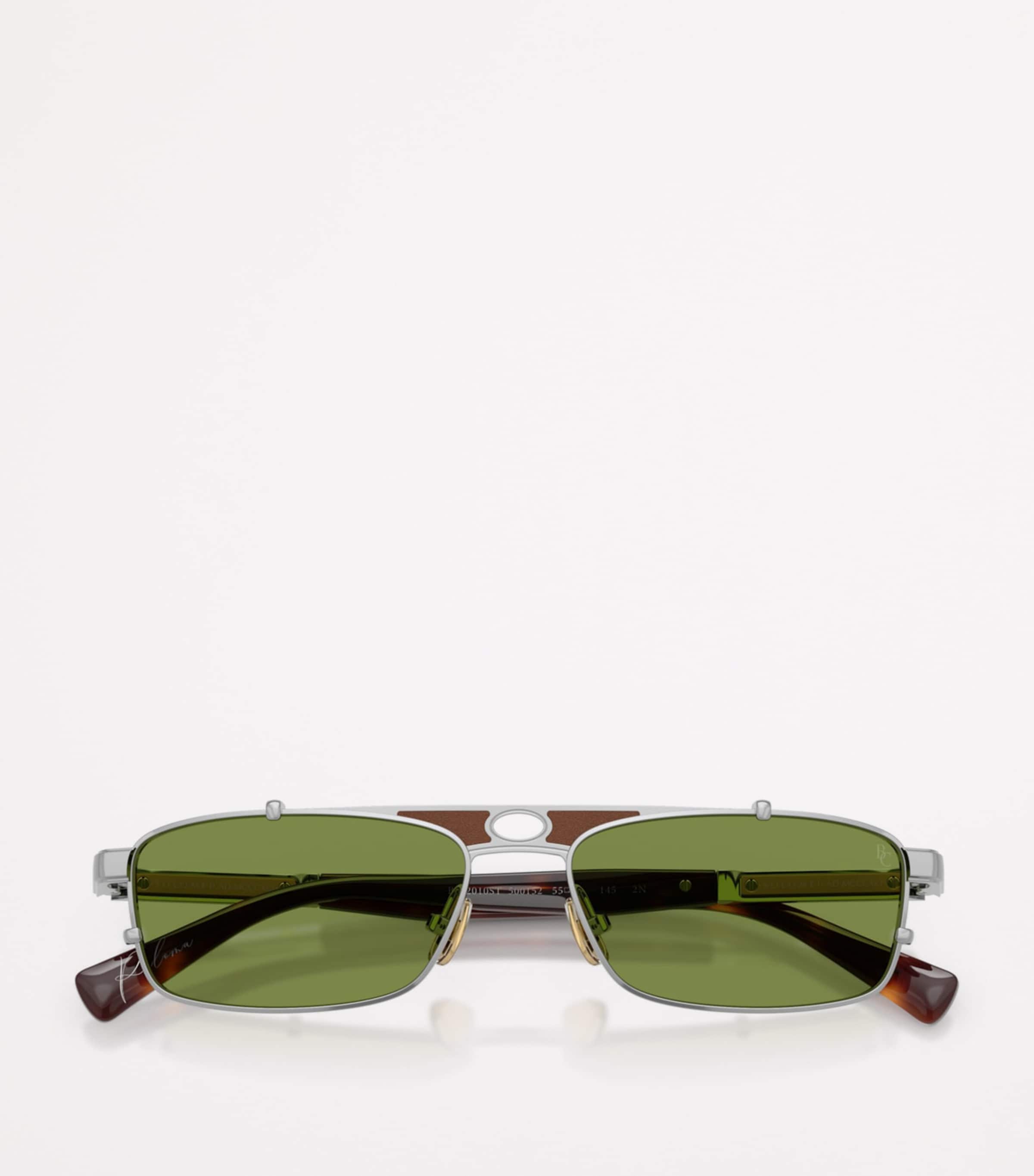 Brunello Cucinelli Paloma rectangular titanium sunglasses, UK version