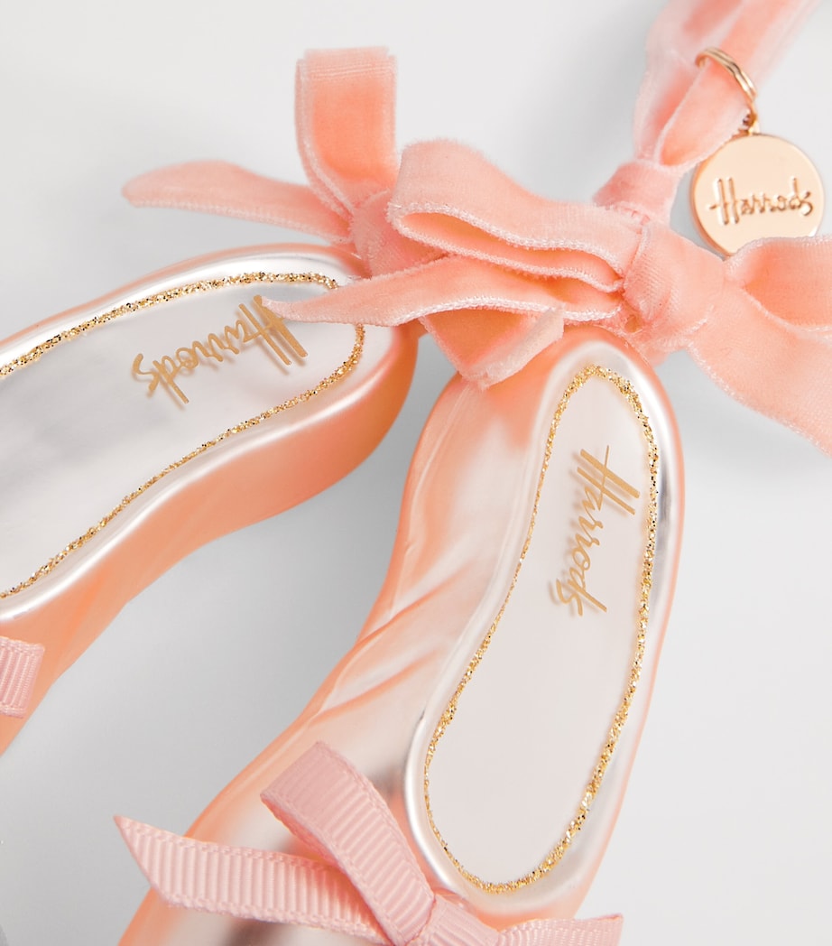 Harrods glass ballet slippers ornament, imported from the UK