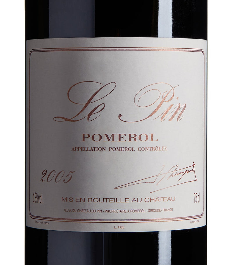 Le Pin Merlot wine 2005 75cl, UK version