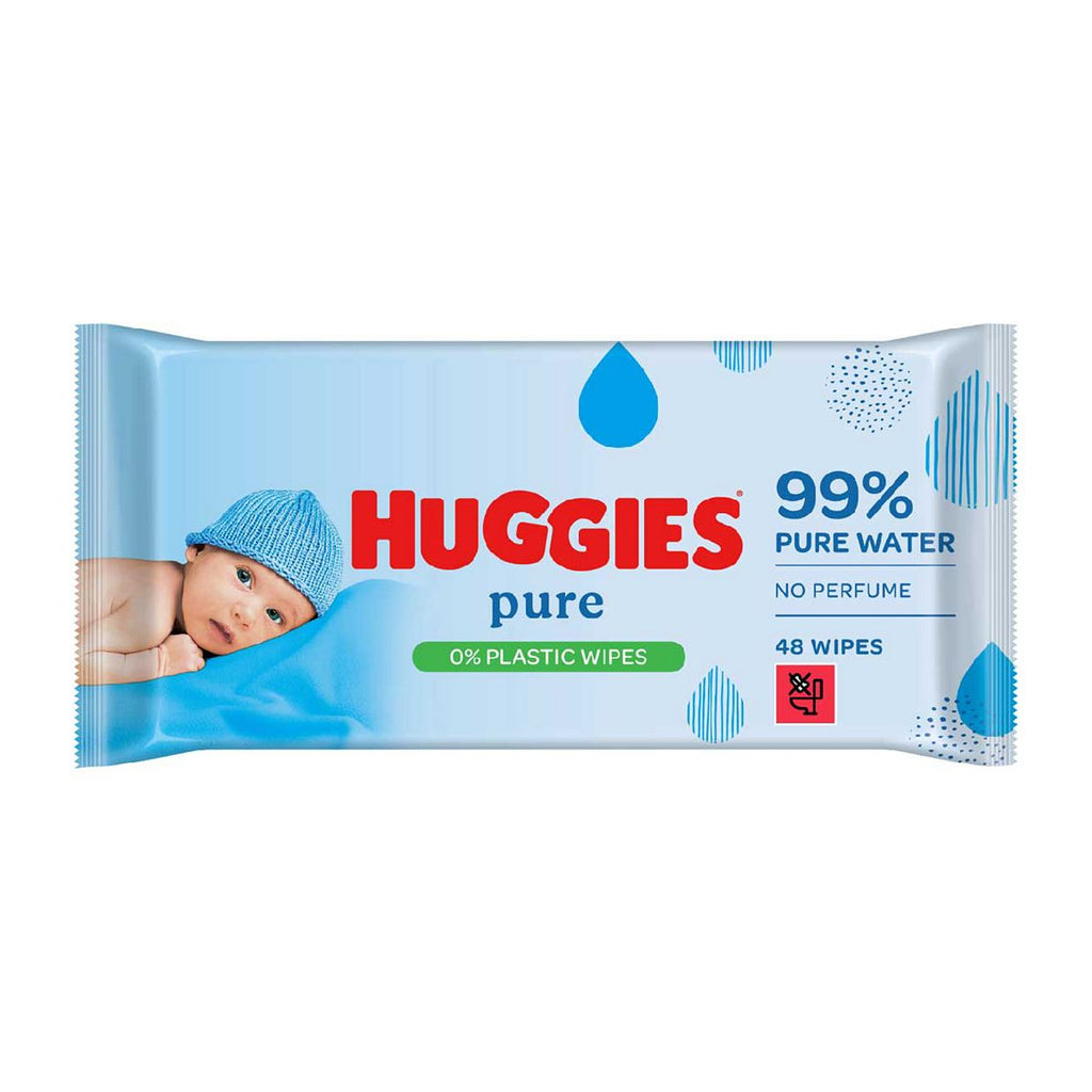 Huggies Pure Baby Wipes 0% Plastic 48s single pack