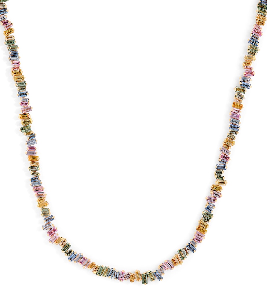 Suzanne Kalan pastel sapphire tennis necklace - British product
