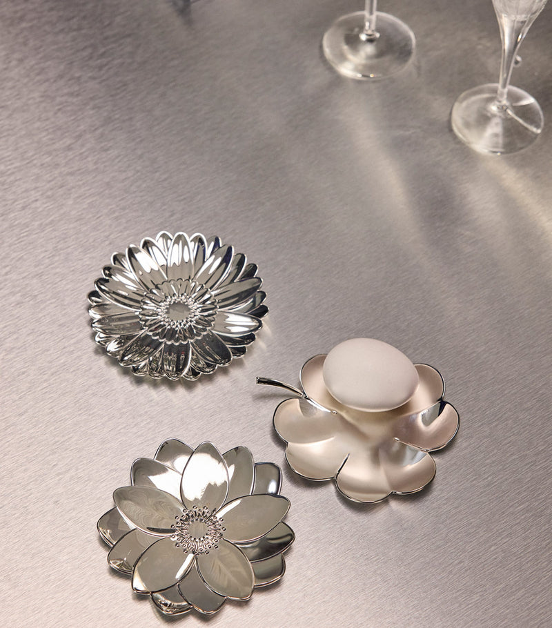 Christofle silver-plated four-leaf clover dish 11cm - British product