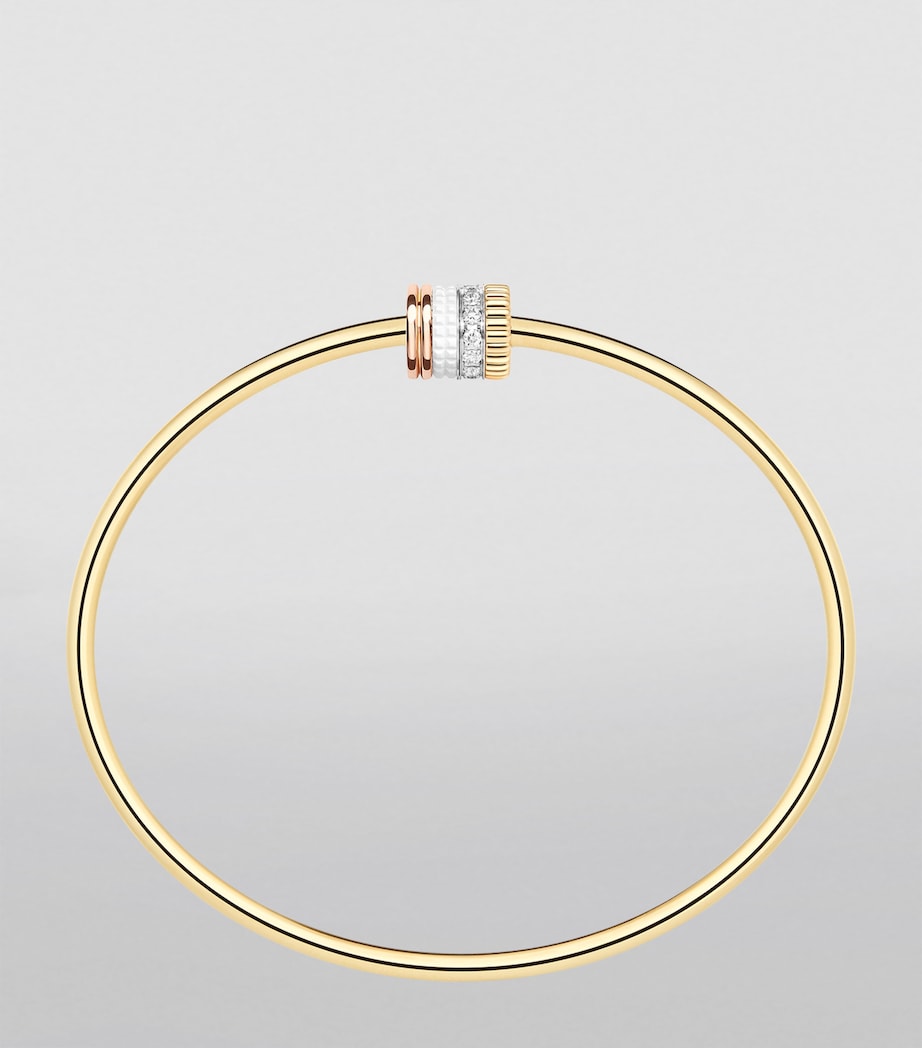 Boucheron Quatre White Edition gold diamond bangle (British brand)