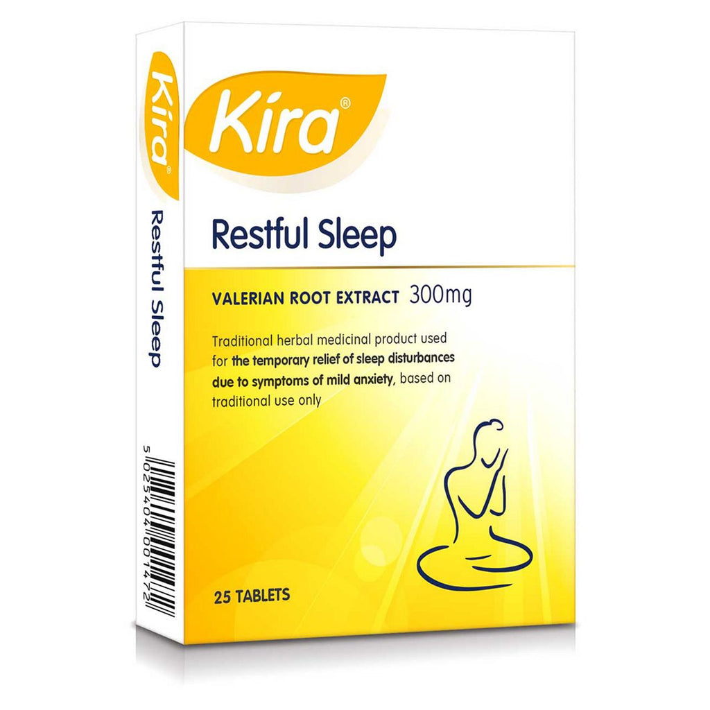 Kira Restful Sleep Valerian Root Extract 300 mg Tablets - 25 Tablets