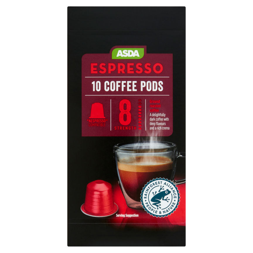 ASDA Nespresso Compatible 10 Espresso Coffee Pods GOODS ASDA   