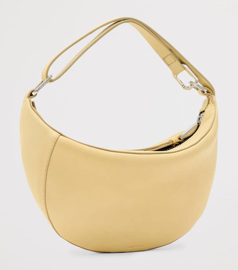 AllSaints micro Luna leather shoulder bag, UK version