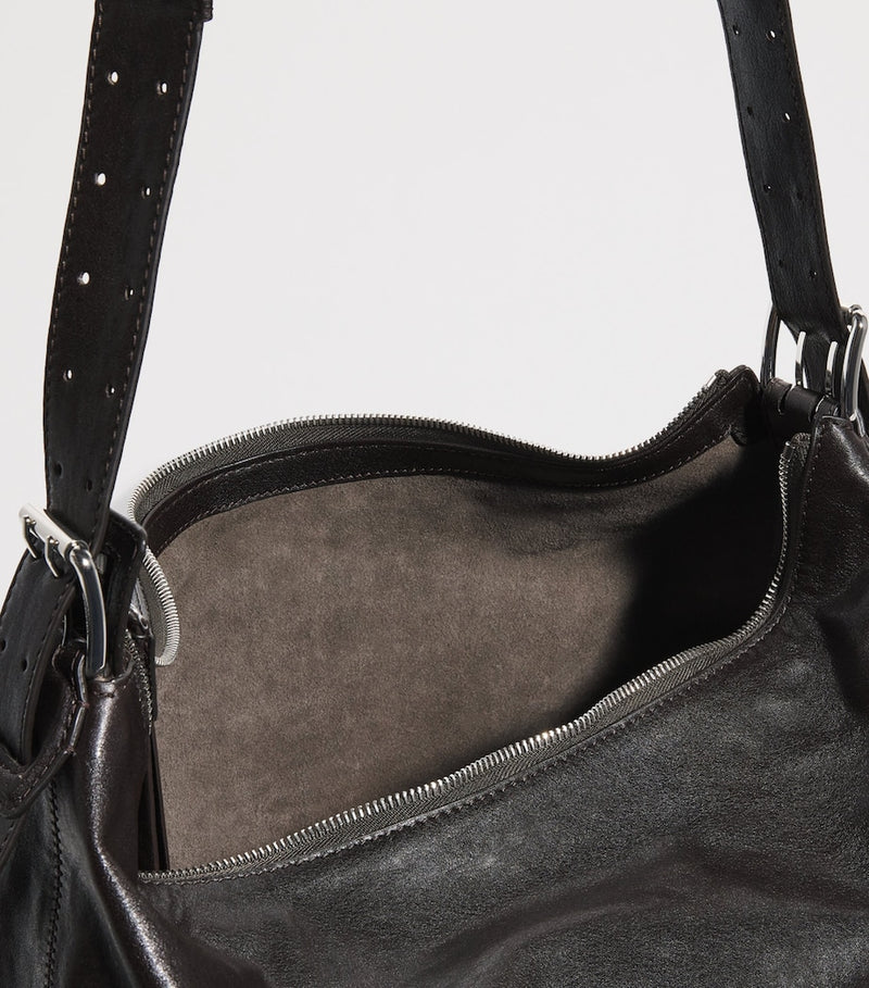 Lemaire calfskin belted tote bag with metal detailing - British product