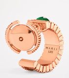 MARLI New York mini rose gold diamond agate hoop earrings, UK version