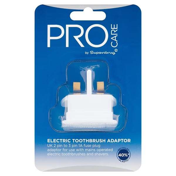 Superdrug ProCare power toothbrush adaptor (British brand)