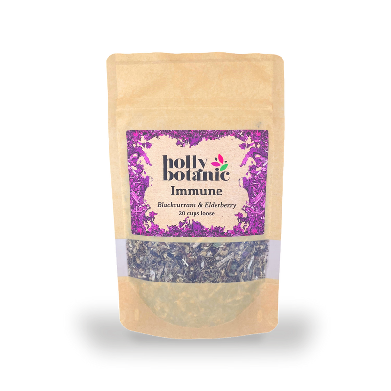 Holly Botanic immune tisane blackcurrant and elderberry loose 20 cup, UK version