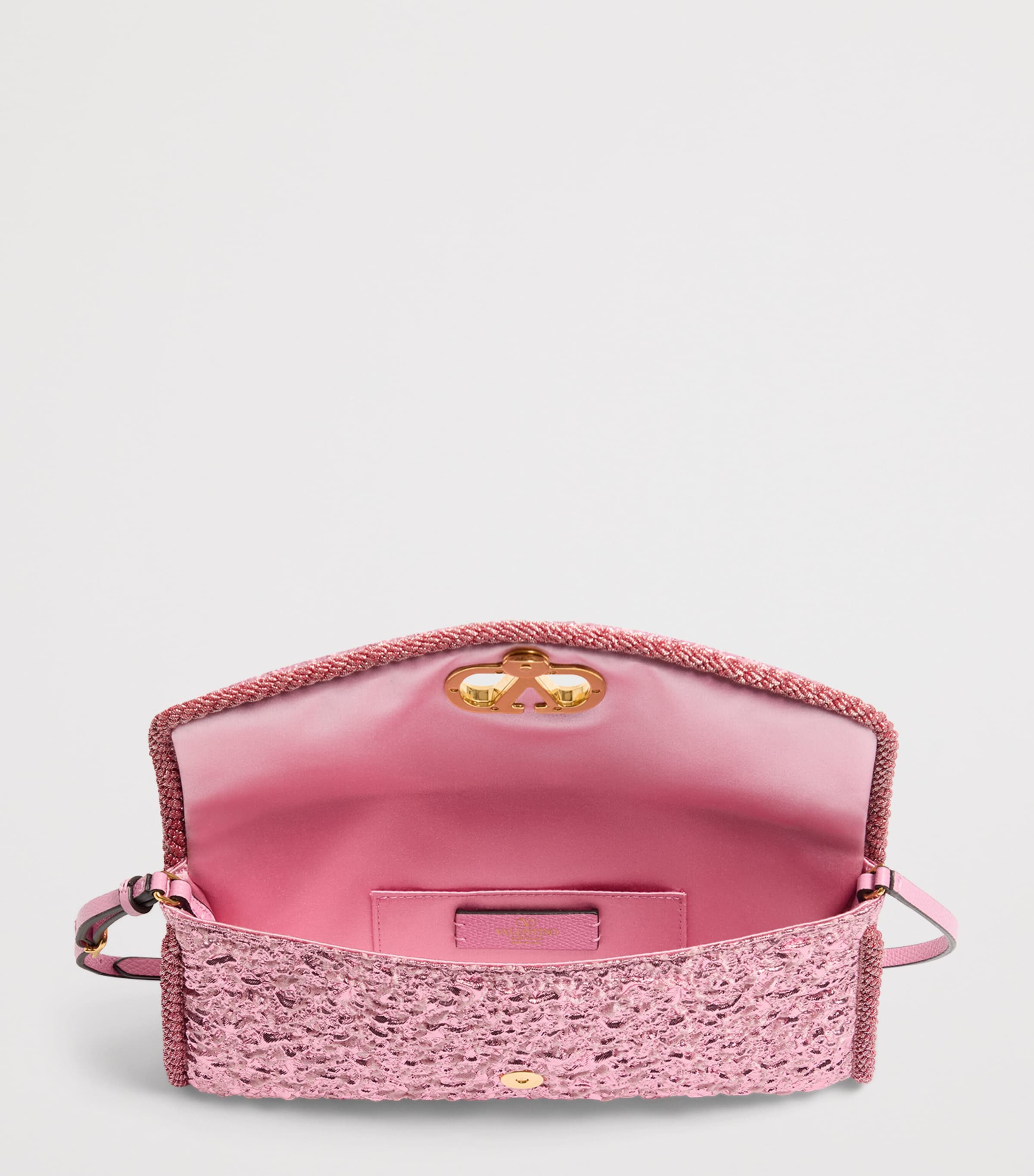 Valentino Garavani Metallic Vain soft shoulder bag, imported from the UK