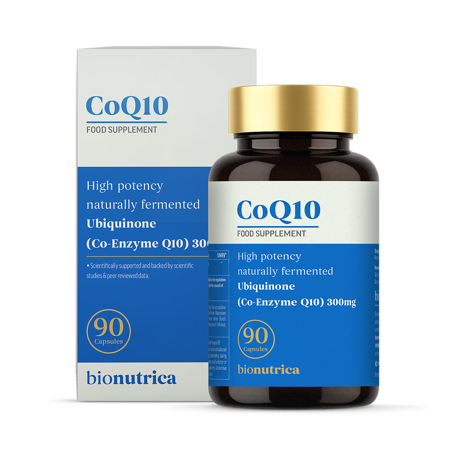 Bionutrica CoQ10 300mg supplement 90 capsules, UK version