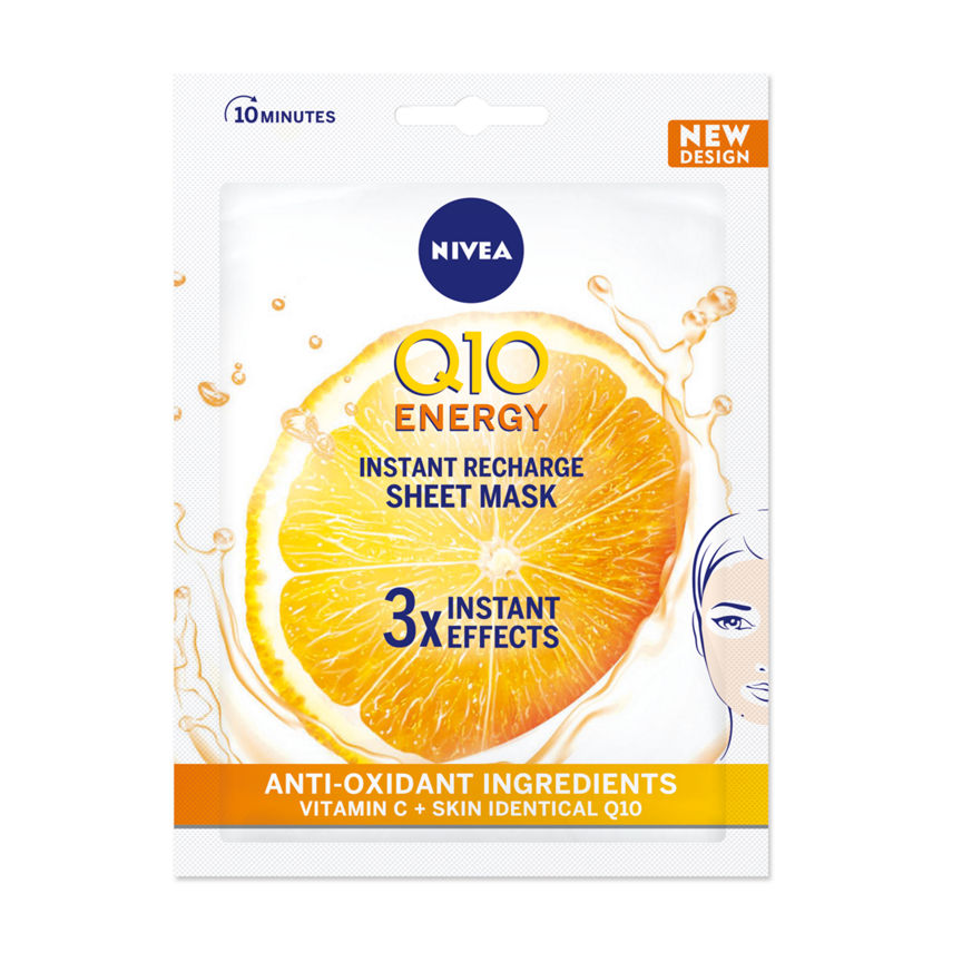 Nivea Q10 Plus C Anti-Wrinkle + Energy 10 Minute Face Sheet Mask