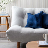 Habitat Knitted Cushion Navy 43x43 GOODS Sainsburys   