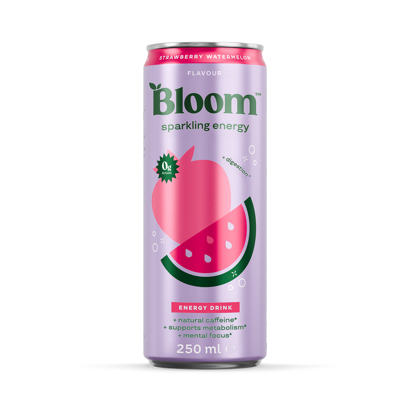 Bloom energy drink Strawberry Watermelon 250ml, imported from the UK