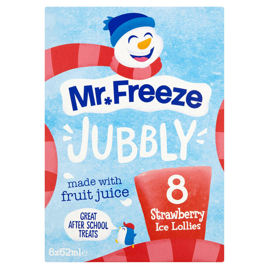 Jubbly Ice Lollies Strawberry 8x62ml Ice cream cones & wafers Sainsburys   